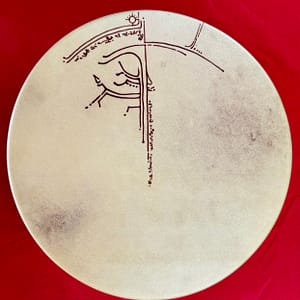 Crow Medicine Drum 15" Goat hide