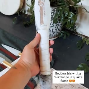 14" Isis Sword with Tourmalinated Quartz