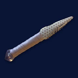 13.5" Flower of Life Sword with Amethyst Flame