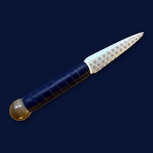 12.75" Flower of Life Sword with Indian Moonstone Sphere