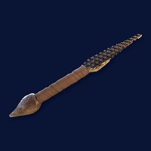 15" Flower of Life Sword with Lepidolite Flame — Copper Handle