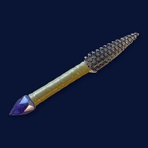 15.5" Flower of Life Sword with Amethyst Flame