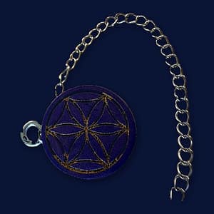 Alchemy Pendulum — Magenta-in-Blue, Small Flower of Life